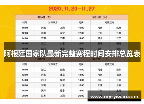 阿根廷国家队最新完整赛程时间安排总览表